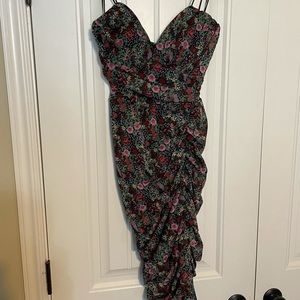 Floral fitted midi dress